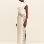 Eniko Lace Gathered Maxi Dress