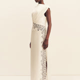 Eniko Lace Gathered Maxi Dress