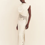 Eniko Lace Gathered Maxi Dress