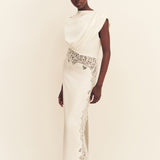 Eniko Lace Gathered Maxi Dress