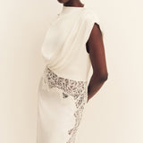 Eniko Lace Gathered Maxi Dress