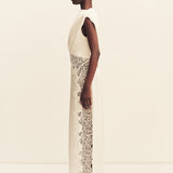 Eniko Lace Gathered Maxi Dress