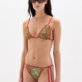 Sir Eliana Ruffle String Triangle Top | Aliera Floral Mint (PRE-ORDER)