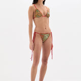 Sir Eliana Ruffle String Triangle Top | Aliera Floral Mint (PRE-ORDER)