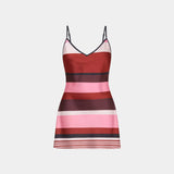 With Harper Lu Bias Mini Dress | Fuschia Stripe