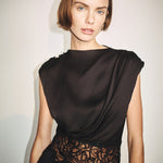 Eniko Lace Gathered Maxi Dress