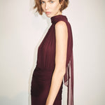 Amina Scarf Neck Maxi Dress