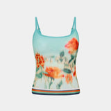 With Harper Lu Camisole | Mesh Baby Blue