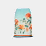 With Harper Lu Midi Skirt | Mesh Baby Blue