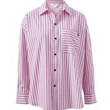Ceres Life Peta Oversized Shirt | Sunfaded Pink Stripe