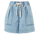 Ceres Life Darcy Relaxed Everyday Short | Mid Wash Blue