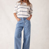 Ceres Life Frankie Loose Straight Jean | Mid Blue Wash