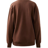 Ceres Life Isla Oversized Slouchy Crew | Chocolate Heritage Logo