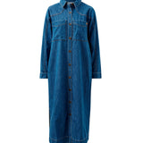 Ceres Life Rae Long Sleeve Midi Dress | Fresh Indigo