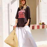 Ceres Life Florence Poplin Maxi Skirt | White