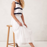 Ceres Life Florence Poplin Maxi Skirt | White