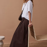 Ceres Life Florence Poplin Maxi Skirt | Chocolate
