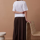 Ceres Life Florence Poplin Maxi Skirt | Chocolate