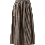 Ceres Life Florence Poplin Maxi Skirt | Chocolate/White Stripe