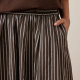 Ceres Life Florence Maxi Skirt | Choc/White Stripe (PRE-ORDER)