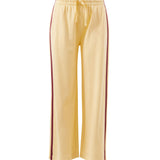 Ceres Life Gigi Wide Leg Terry Trackpant | Butter Washed Burgundy Side Stripe