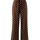 Ceres Life Resort Pant | Choc Polka Dot