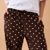 Ceres Life Resort Pant | Choc Polka Dot