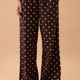 Ceres Life Resort Pant | Choc Polka Dot