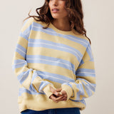Ceres Life Romy Crew | Butter/China Blue Stripe