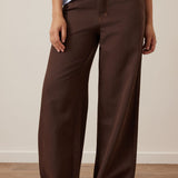 Ceres Life Willow Wide Leg Jean | Chocolate
