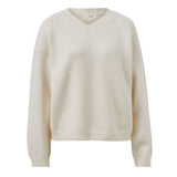Ceres Life June V-Neck Knit Pullover | Milk