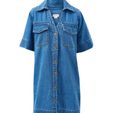 Ceres Life Bonnie Relaxed Shirt Dress | Fresh Indigo