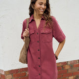 Ceres Life Bonnie Relaxed Shirt Dress | Mulberry