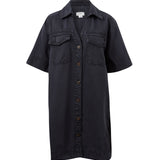 Ceres Life Bonnie Relaxed Shirt Dress | Washed Black
