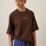 Ceres Life Luna Relaxed Tee | Chocolate Ceres Script