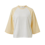 Ceres Life Raleigh Raglan Tee | Warm White/ Butter