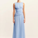 Shona Joy Aylah Side Split Maxi Dress | Vista Blue