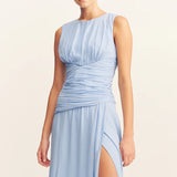 Shona Joy Aylah Side Split Maxi Dress | Vista Blue