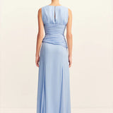 Shona Joy Aylah Side Split Maxi Dress | Vista Blue