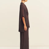 Shona Joy Maddox Drawstring Pant | Ristretto/ Sky