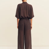 Shona Joy Maddox Drawstring Pant | Ristretto/ Sky