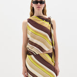 Sir Vivia Tie Shoulder Top | Cafe Lemon Stripe (PRE-ORDER)