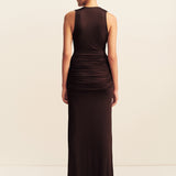 Miro Sleeveless Plunged Maxi Dress