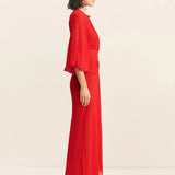 Shona Joy Romy High Neck Balloon Sleeve Maxi Dress | Chilli