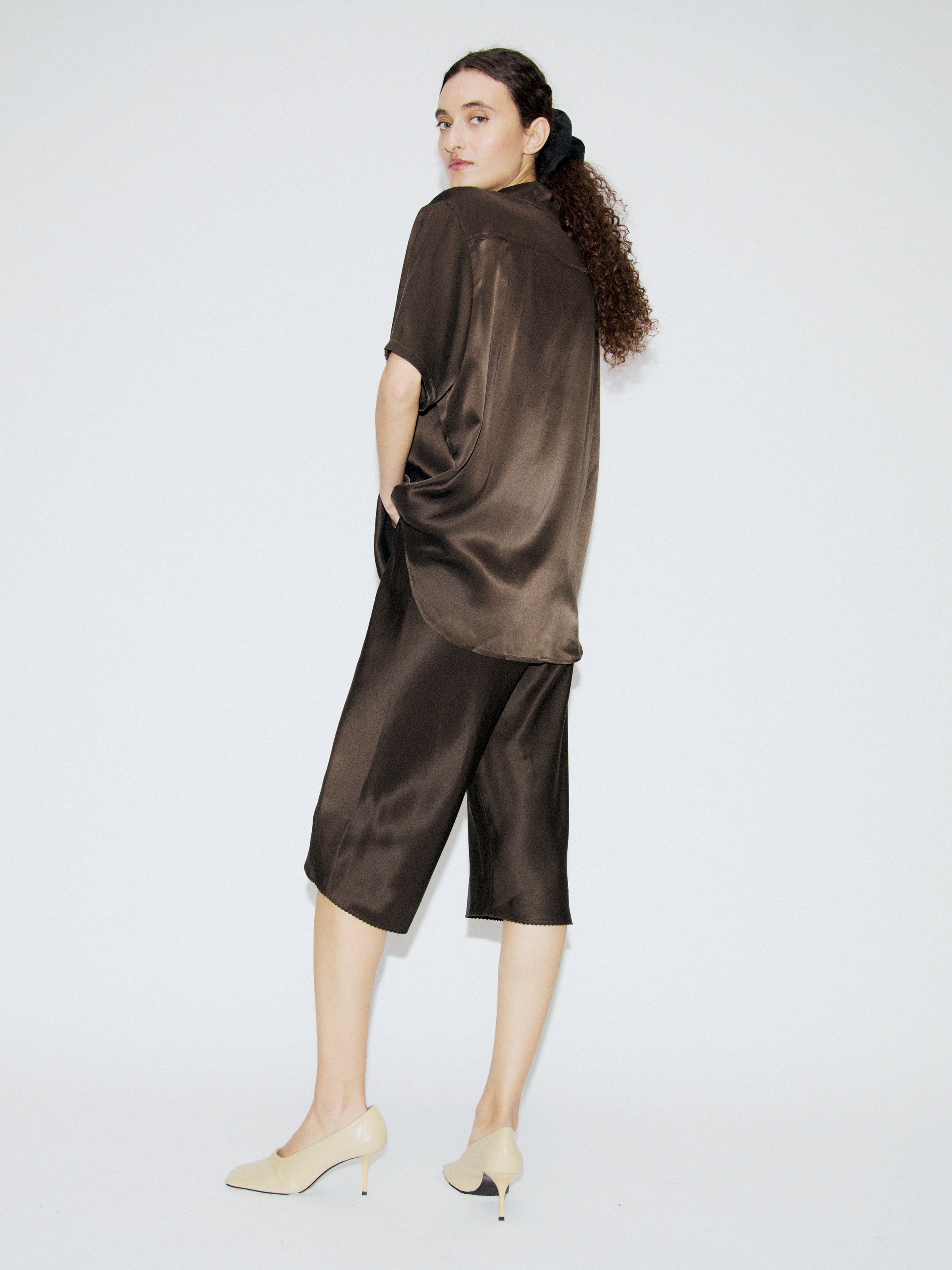 SHORT SLEEVE BOYFRIEND SHIRT MANTIS