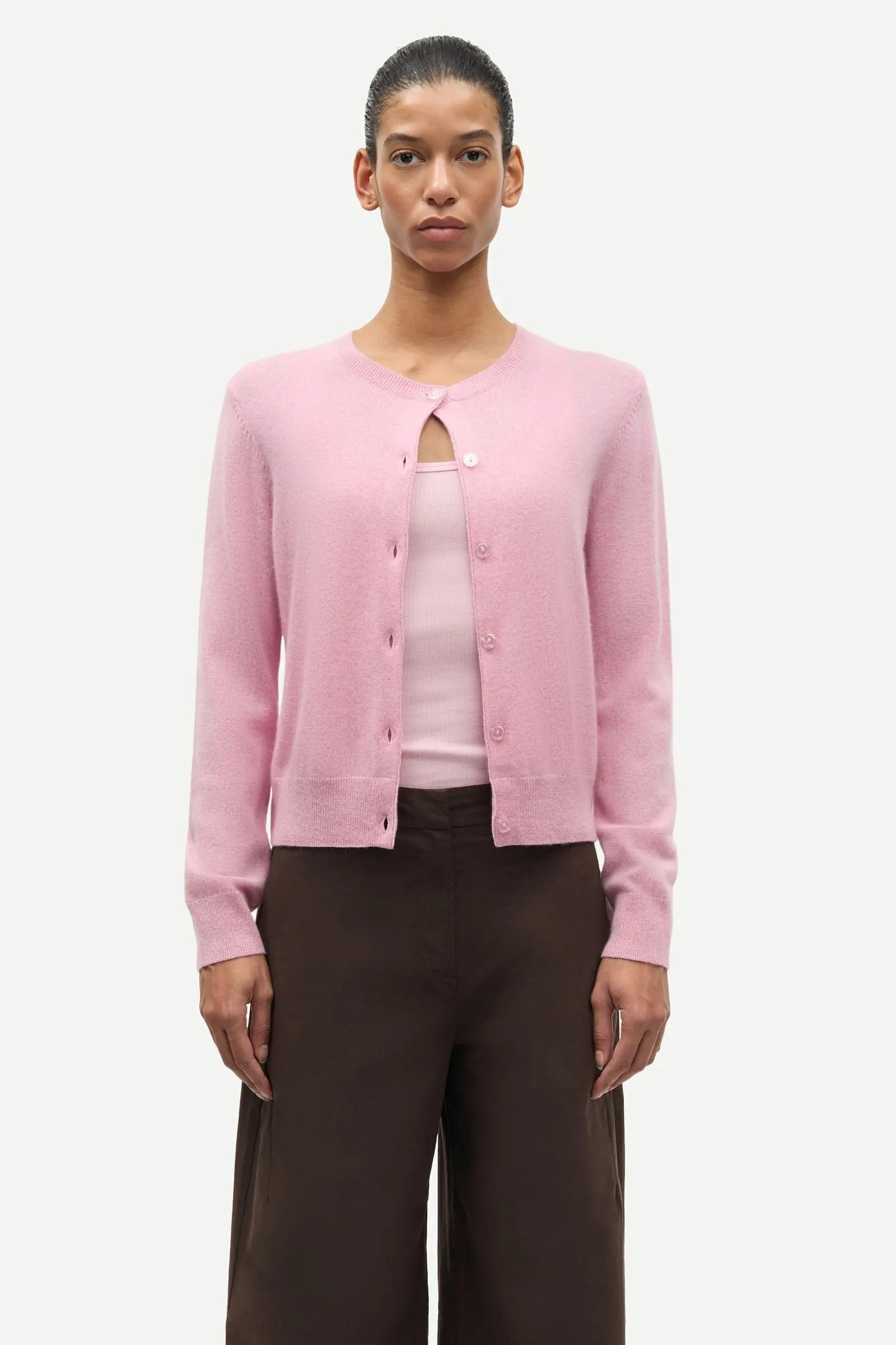 Samsoe Samsoe Saboston Cardigan | Bleached Mauve