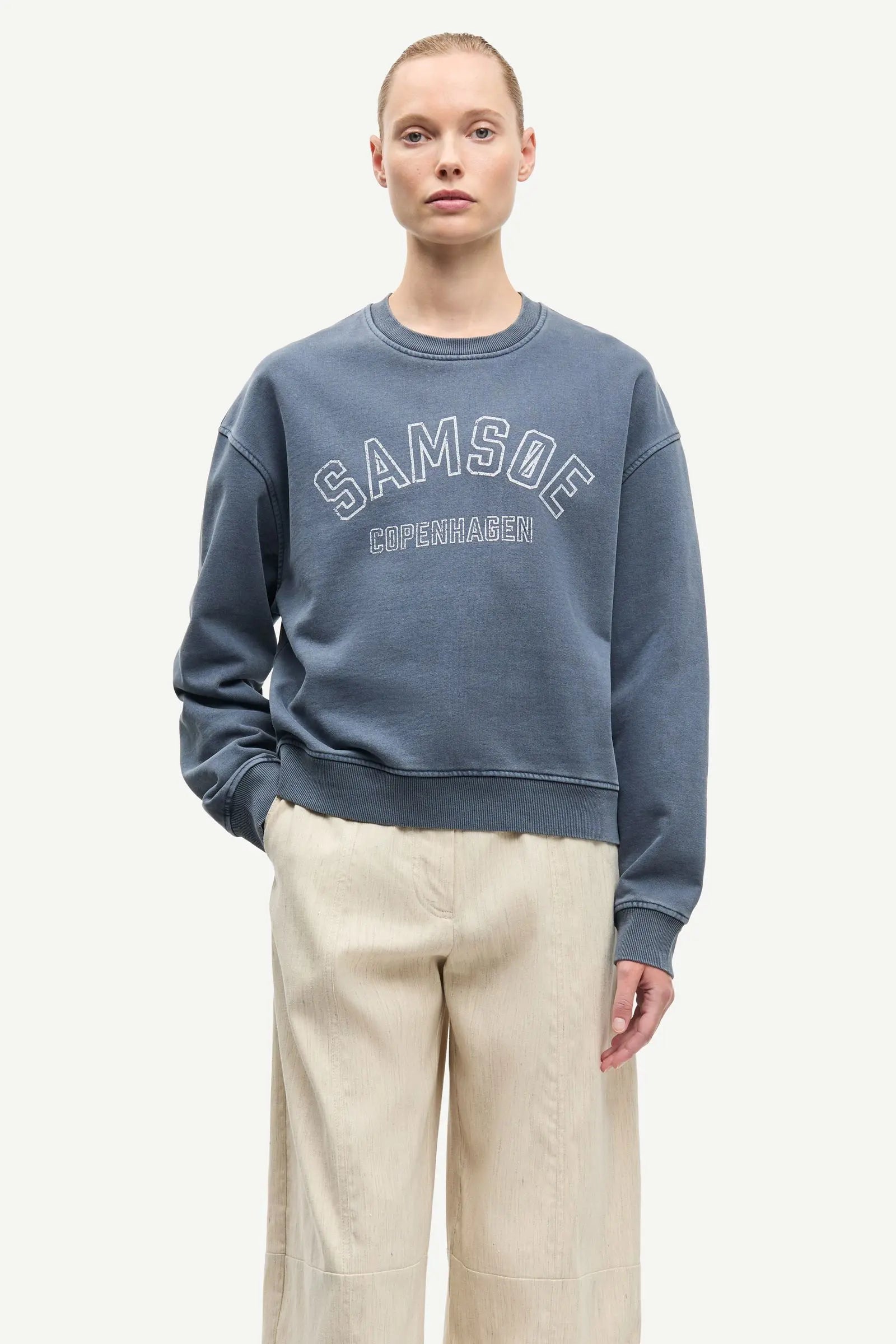 Samsoe Samsoe Savan Sweat | Ombre Blue Pigment