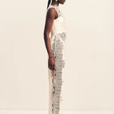 Shona Joy Stratus Lace High Neck Maxi Dress | Ivory
