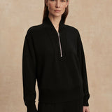 Varley Sally Half Zip Sweat | Black (PRE-ORDER)