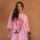 Sabbi The Very Oversized Lucky Mermaid Tee | Bright Pink (PRE-ORDER)